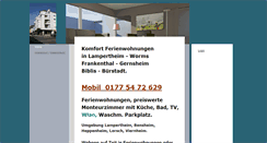 Desktop Screenshot of ferienwohnungen-lampertheim-city.de