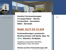 Tablet Screenshot of ferienwohnungen-lampertheim-city.de